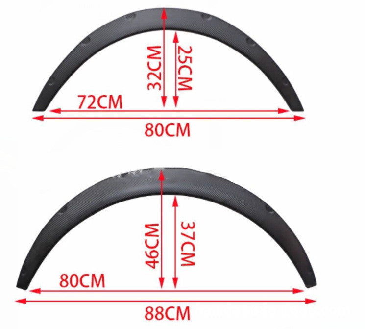 4pcs Car Fender Flares Flexible Body Wheel Arches Extra Wide Universal