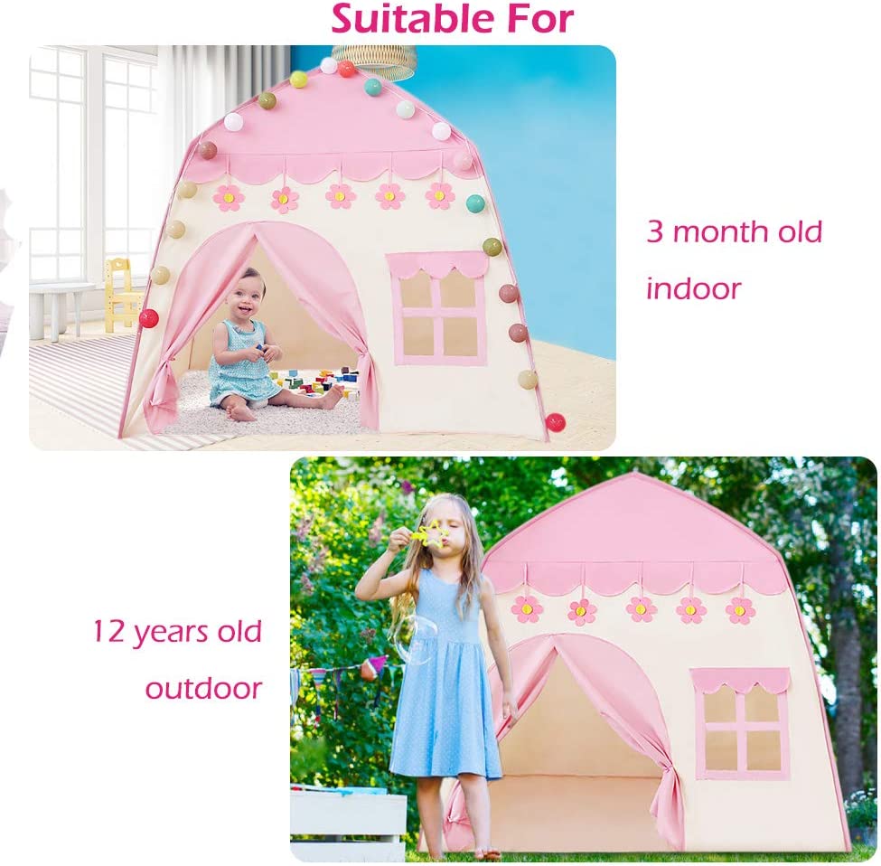 130x100x130cm Kids Play Tent Princess Castle