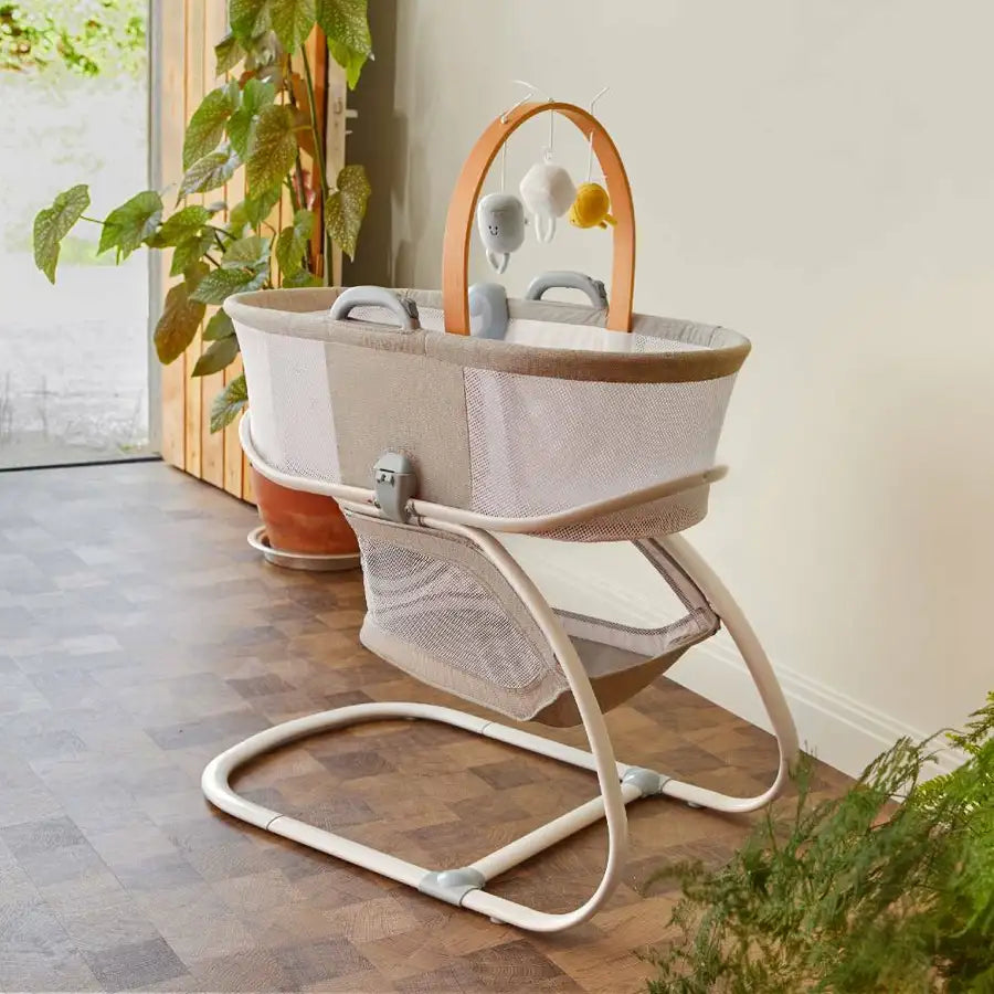 Purflo Breathable Bassinet - Marl Grey - Babyonline