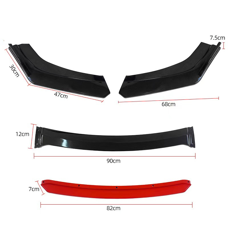 Car Body Spoiler Splitter Kit Bumper Protector Lip