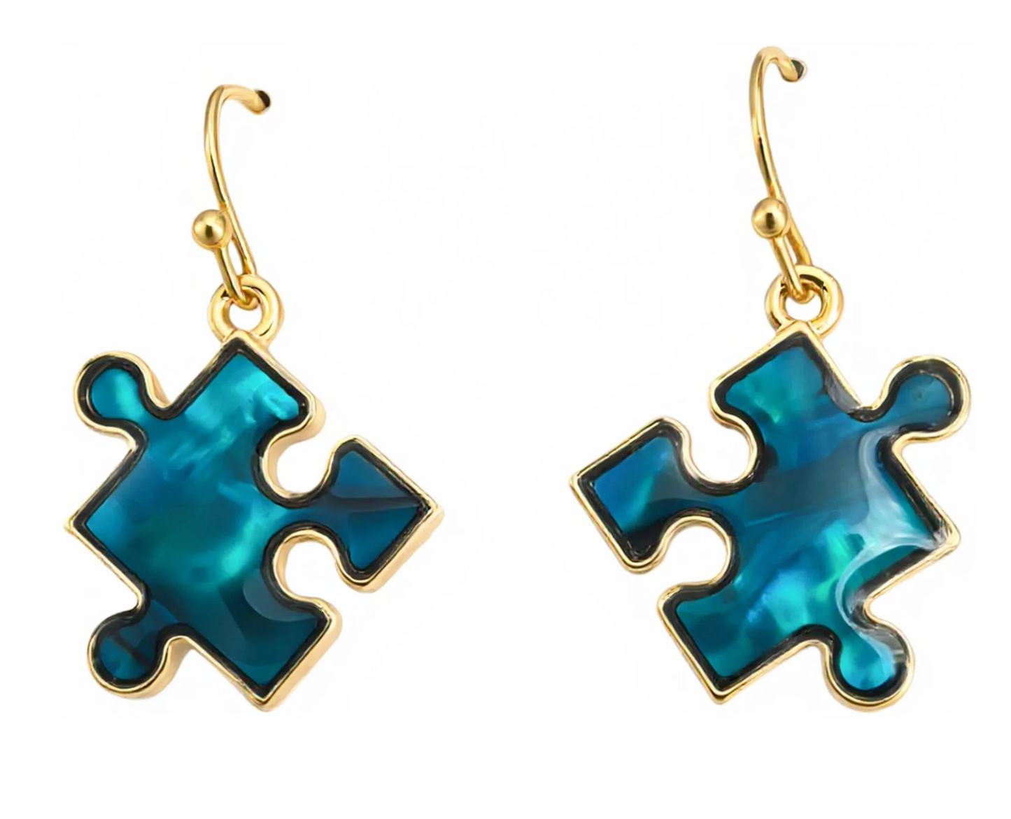 Paua Puzzle Hk Erings - Gold