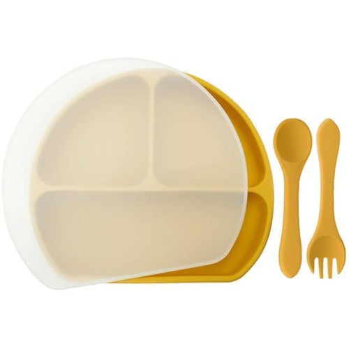 Sleepytot - Silicone Divided Plate + Cutlery