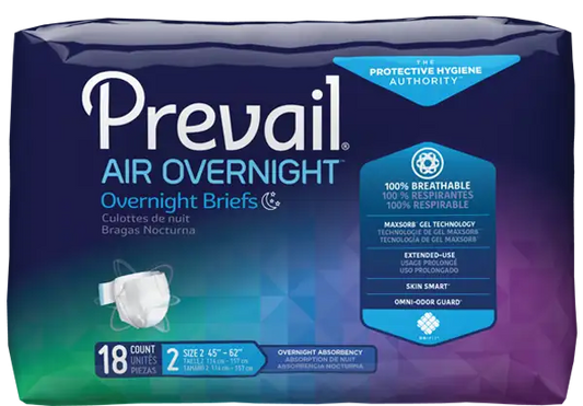 PREVAIL AIR™Overnight Adult Briefs Size 1 / Medium- Pack of 16s (NGX-012) - Babyonline