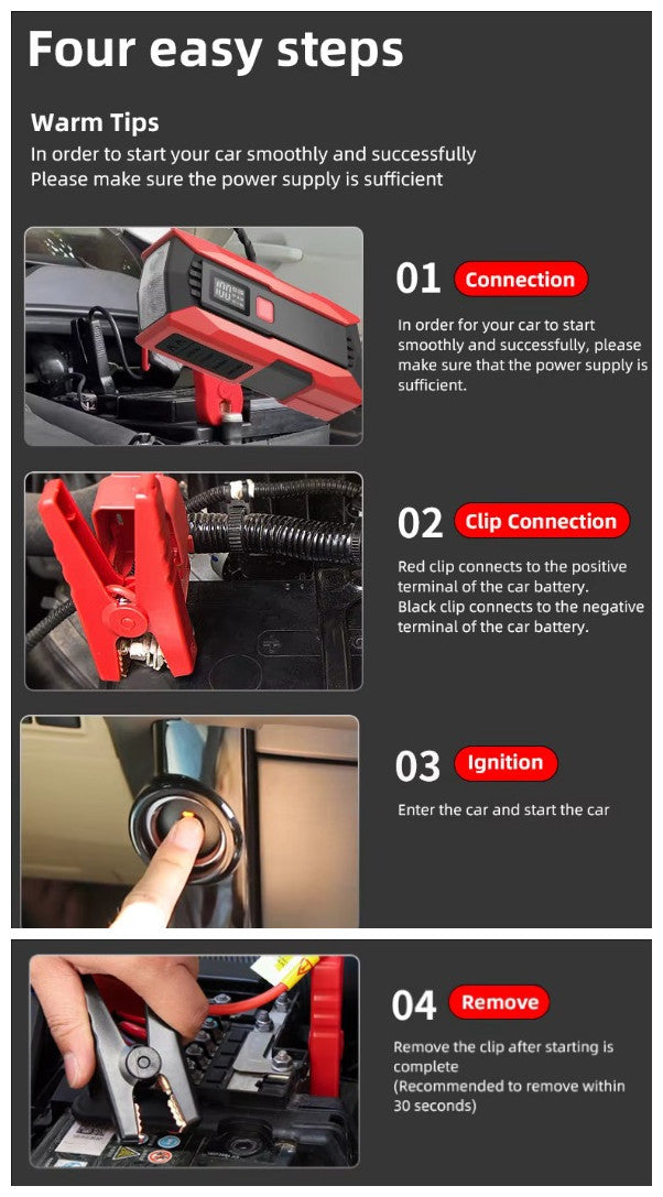 20000mAh Car Jump Starter Fast Charging