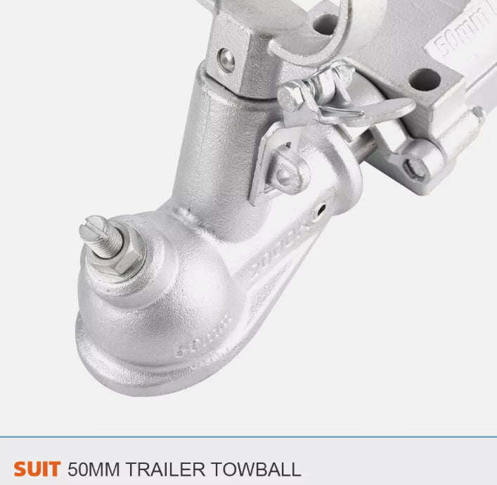 2000KG Rated 50MM Trailer Coupling Hitch Caravan Trailer Parts 4 Hole Mount