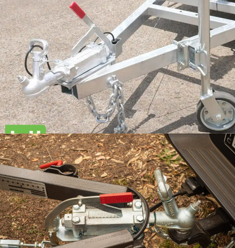 2000KG Rated 50MM Trailer Coupling Hitch Caravan Trailer Parts 4 Hole Mount - salelink.co.nz