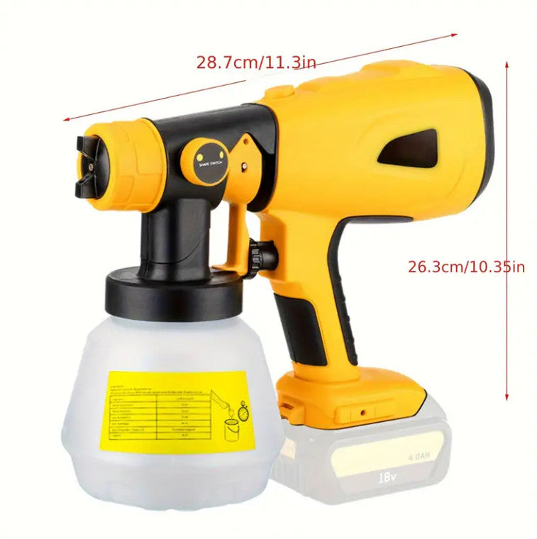 Cordless Spray Gun Paint Sprayer Fits Dewalt 18V Battery