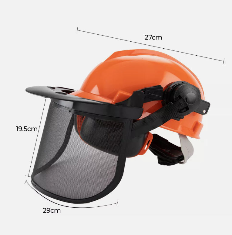 at Safety Helmet Face Shield With Visor Ear Muff for Chainsaw - salelink.co.nz