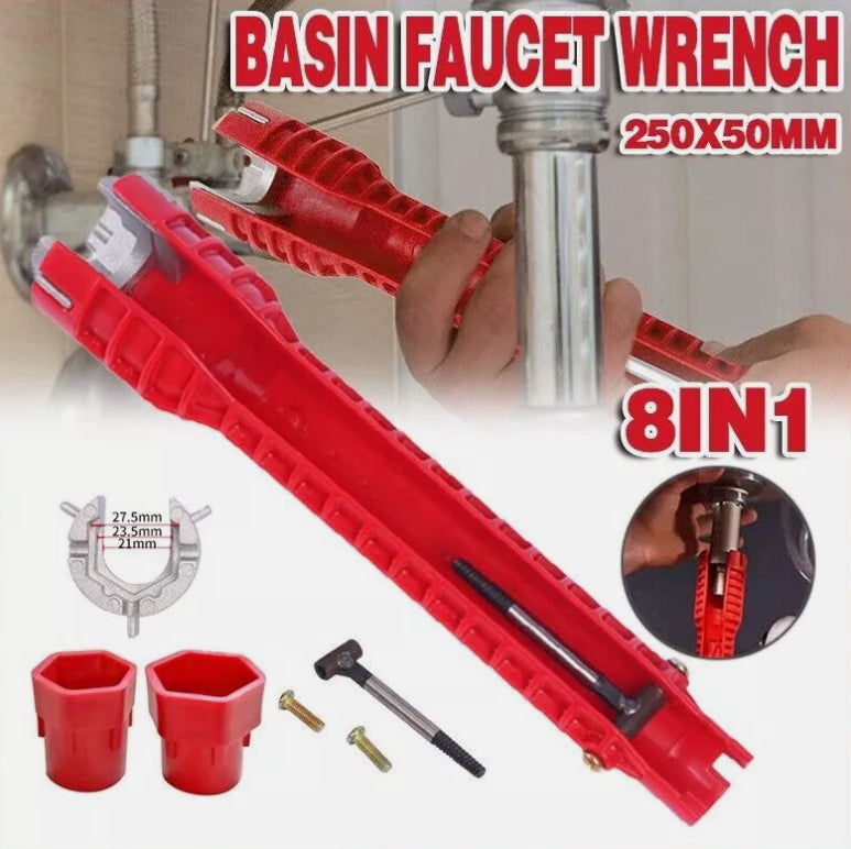 Basin Pipe Wrench Sink Water Tap Spanner Plumbing Tool