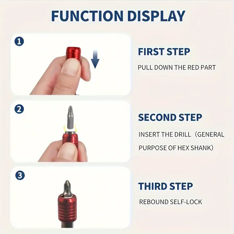 3Pcs Quick Release Magnetic Drill Holder - salelink.co.nz
