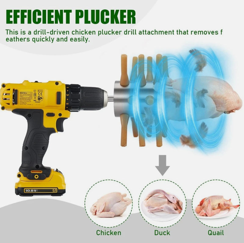 Chicken Plucker Drill Attachment Stainless Steel Chicken Fingers