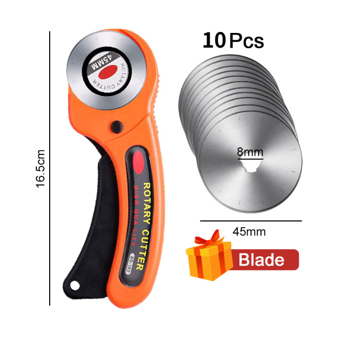 45mm Rotary Cutter with 10 Replacement Blades