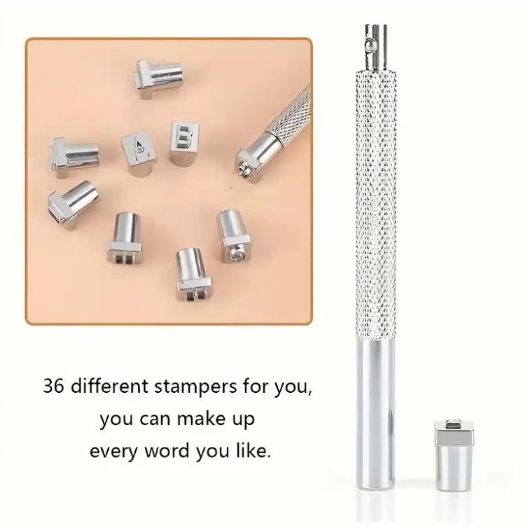 36pcs Steel Punch Alphabet Letter Number Stamper Set Leather Punching Tools