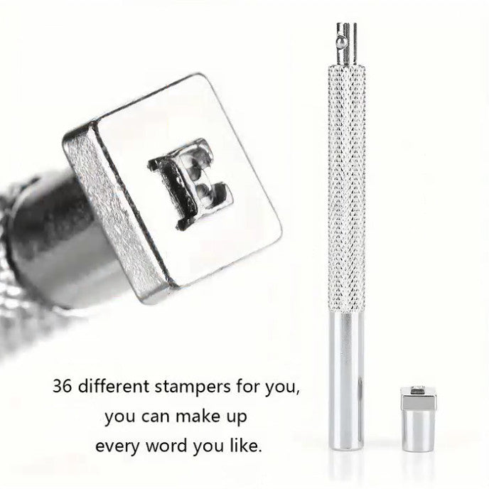 36pcs Steel Punch Alphabet Letter Number Stamper Set Leather Punching Tools