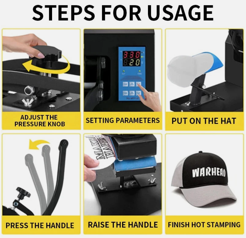 Hat Heat Press Auto Cap Heat Press Sublimation Transfer - salelink.co.nz