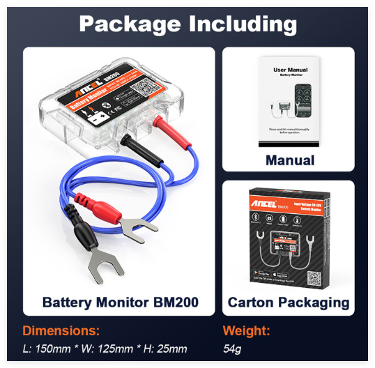 ANCEL 12V Car Battery Tester