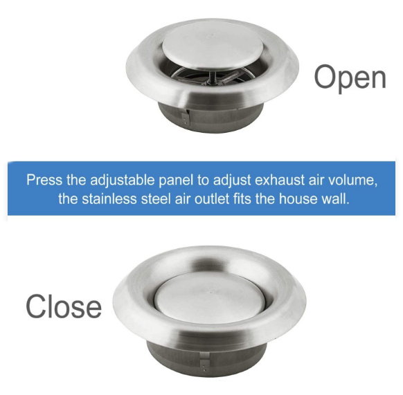 Adjustable 304 Stainless Steel Vent Cover