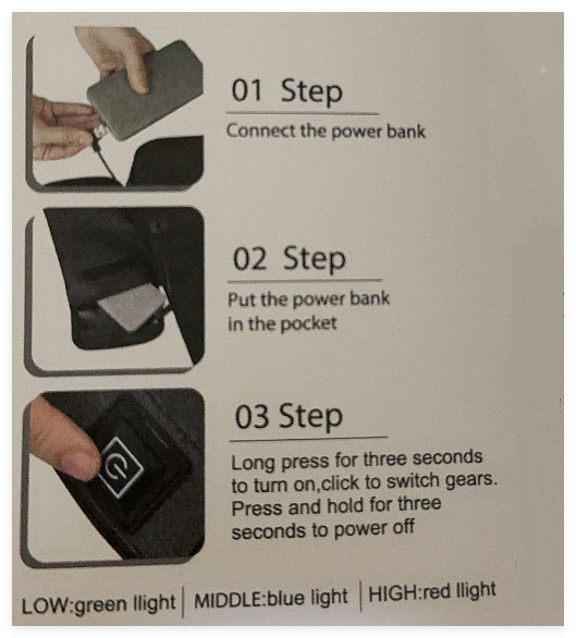 Foldable Heated Seat Cushion 3 Adjustable Modes