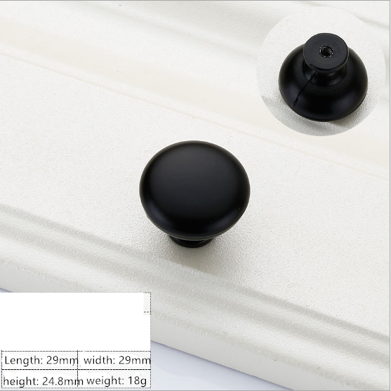 Black Round Knob Handle - salelink.co.nz