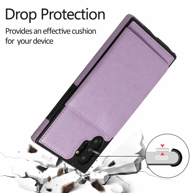 Samsung Note 10 Case Back Flip Wallet PU Leather Cover with Card Slots