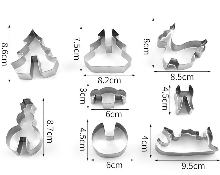 3D Christmas Cookie Biscuit Baking Molds Moulds
