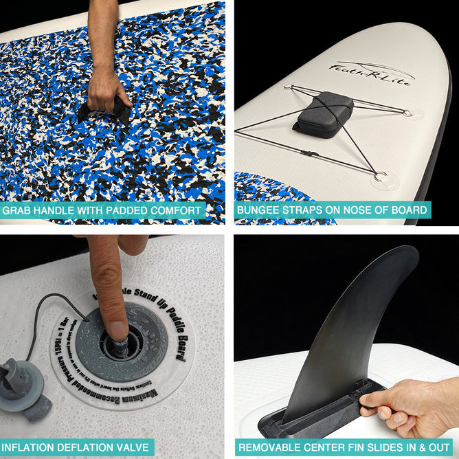 10ft' Inflatable Stand Up Paddle Board Surfboard SUP