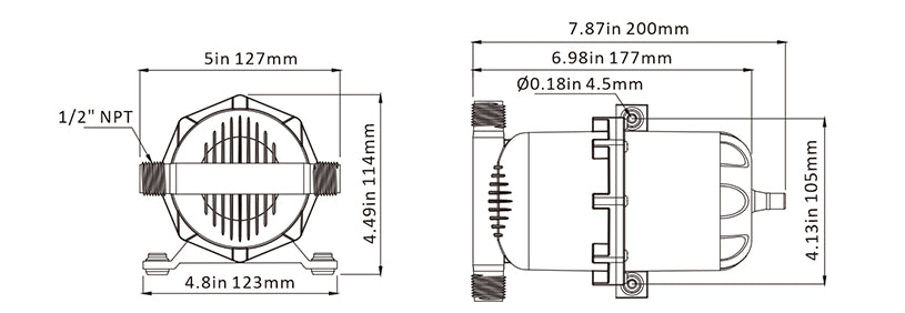 SEAFLO Boat Water Accumulator Tank Marine RV Pressurized Tank Water Pump 0.75L