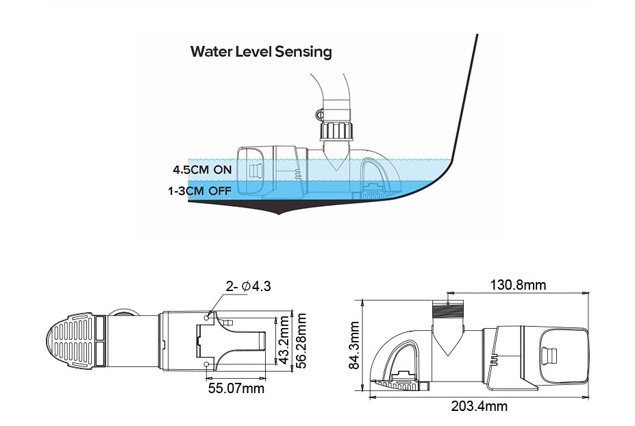 SEAFLO 1100GPH Bilge Pump Automatic Boat Marine Water Pump Low Profile 12V