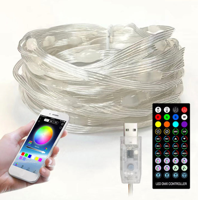 5M Christmas Tree Strip String Lights LED Fairy RGBIC Strip