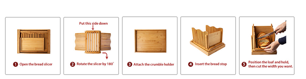 Bamboo Bread Slicer Loaf Cutting Board - salelink.co.nz