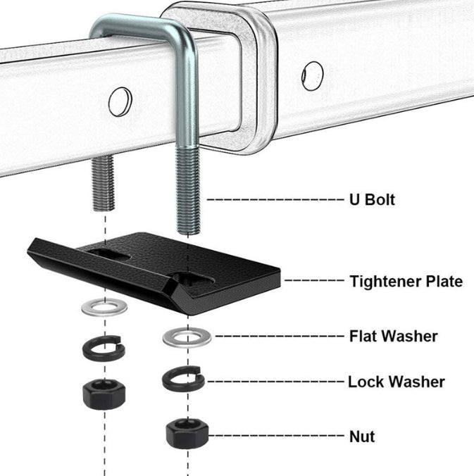 Anti Rattle Stabilizer Tightener Trailer Tow Bar Hitch Clamp Tongue Bracket Lock - salelink.co.nz