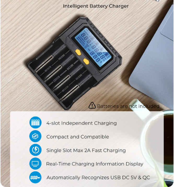 Smart Battery Charger 4 Slots