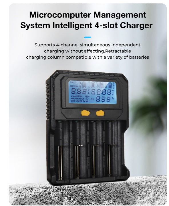 Smart Battery Charger 4 Slots