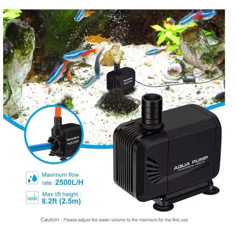 2500L/H Water Pump Fountain Fish Tank Pond Aquarium Pump