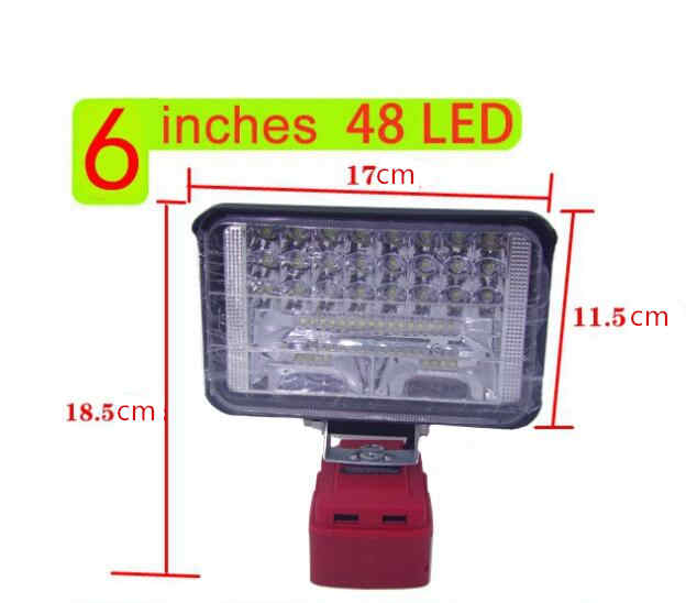 6 Inch LED Work Light for Milwaukee M18 Battery