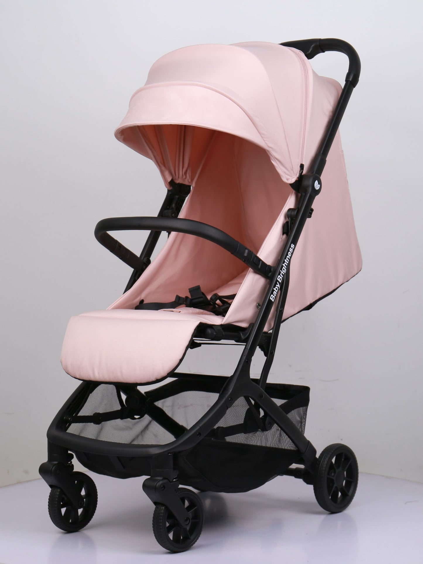 Baby Brightness AirGo Lightweight Compact Travel Pram and Portable ISOFIX Travel Booster Car Seat Pink