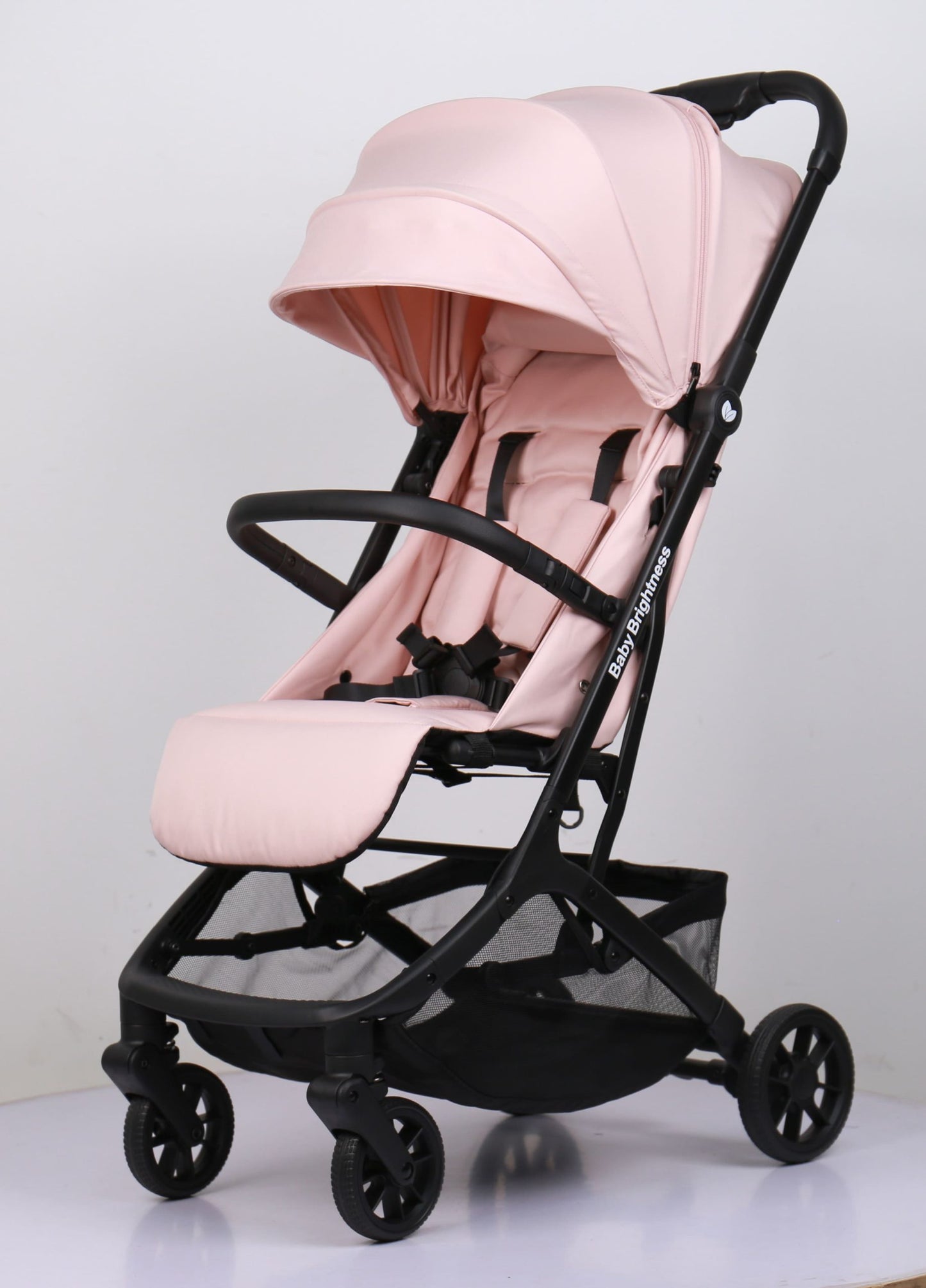 Baby Brightness AirGo Lightweight Compact Travel Pram and Travel Portable Booster Car Seat Pink