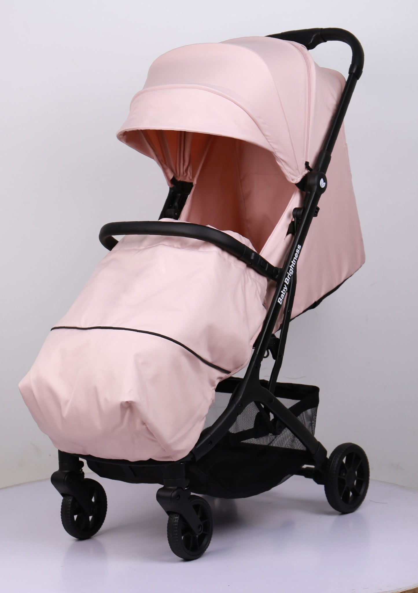 Baby Brightness AirGo Lightweight Compact Travel Pram and Portable ISOFIX Travel Booster Car Seat Pink