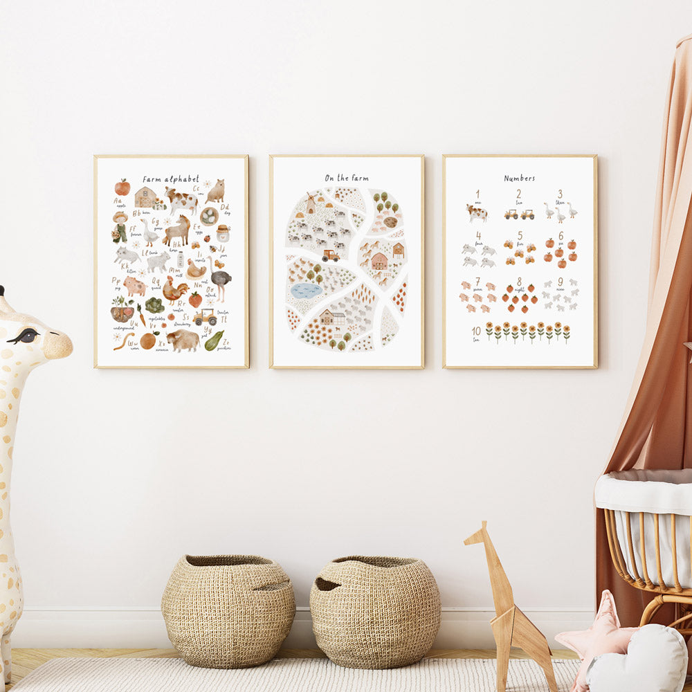 Wall Print | Farm | Numbers