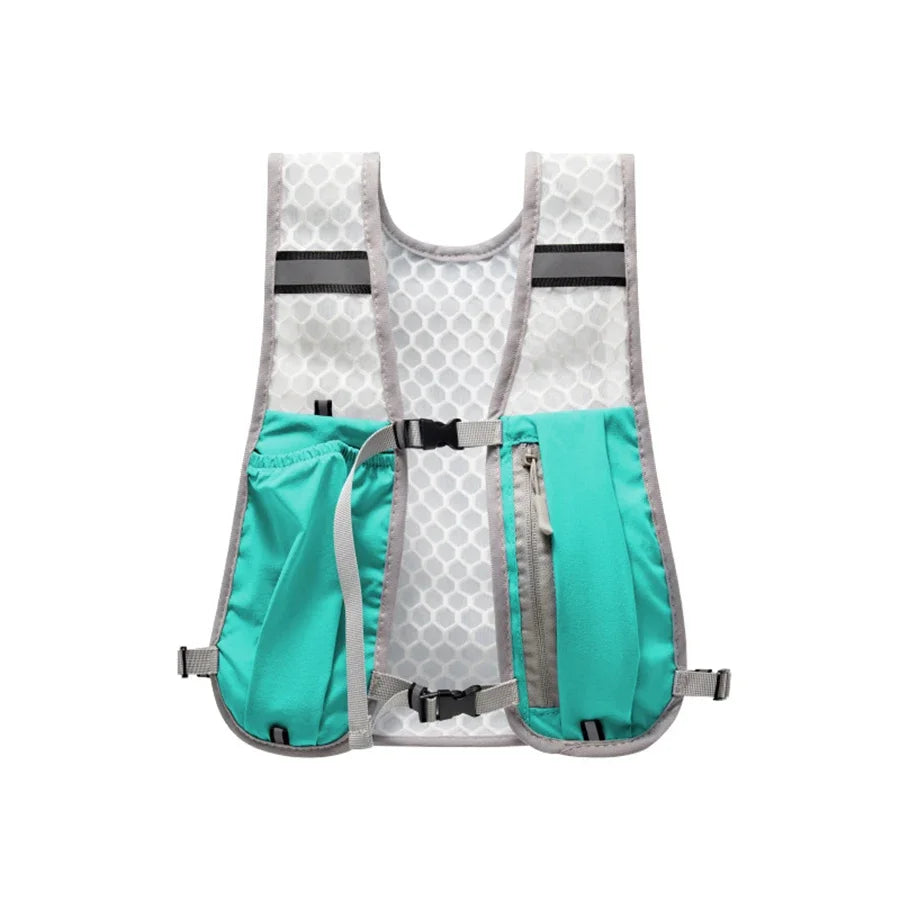 Lightweight Running Vest Backpack – Reflective Sports Chest Pack with Phone & Bottle Storage