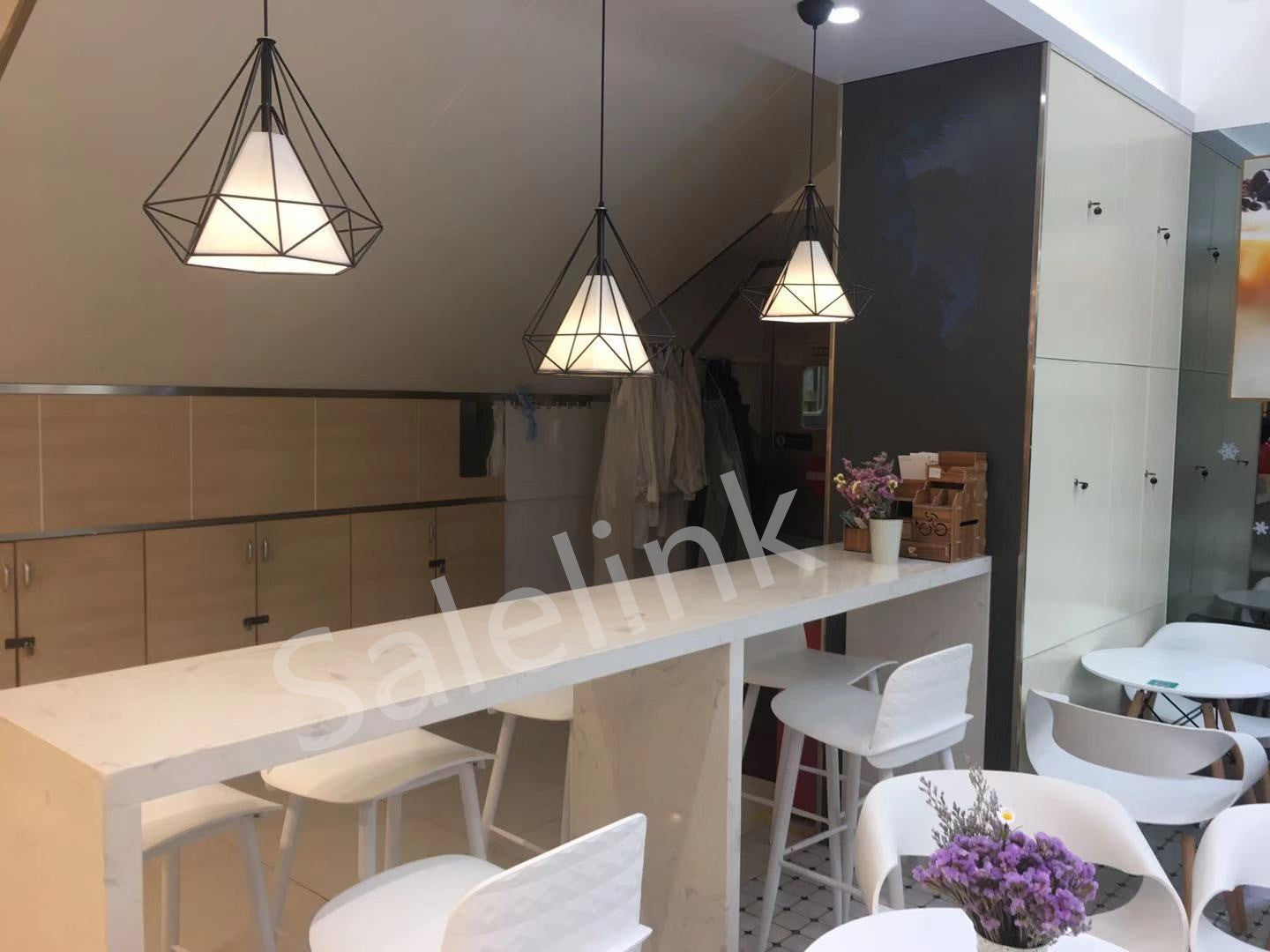Pendant Hanging Light Lampshade Metal Diamond Black - salelink.co.nz