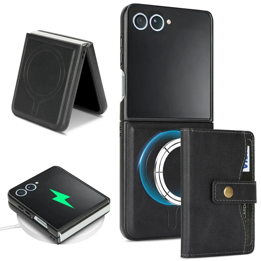 Wallet Leather Case for the Samsung Galaxy Z Flip7 (4 colours available)