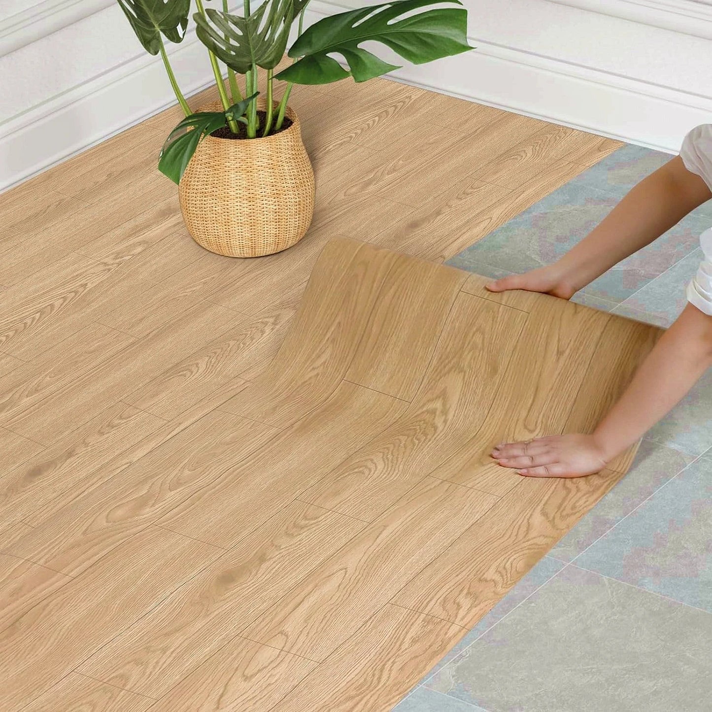 Thick Wood Grain PVC Floor Sticker (40cm) (available in 5 designs)