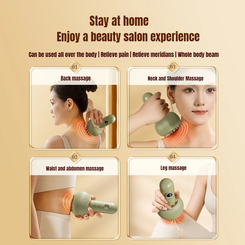 Electric Meridian Massage Brush – Rechargeable Body Scraping & Relaxation Massager