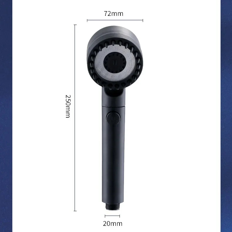 3-Mode High Pressure Shower Head with Built-In Filter & Massage