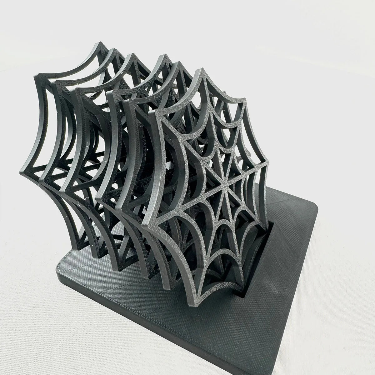 6-Piece Halloween Spider Web Coaster Set with Holder – 10cm
