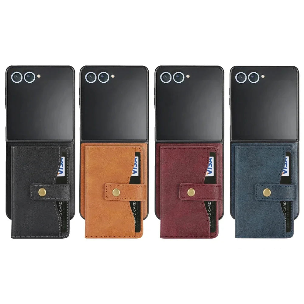 Wallet Leather Case for the Samsung Galaxy Z Flip7 (4 colours available)
