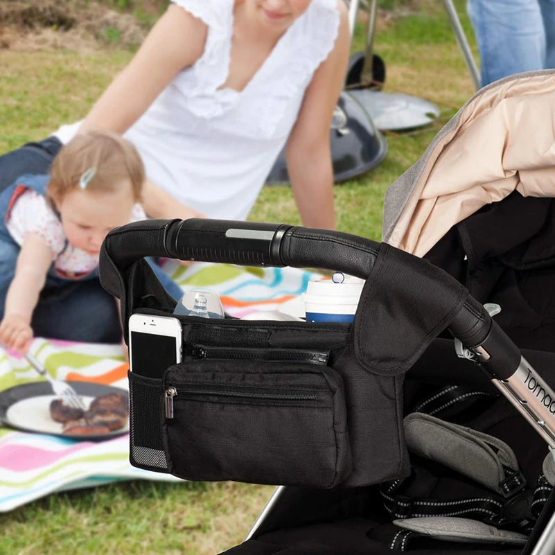 Universal Stroller Organiser Bag – Insulated Cup Holders & Storage