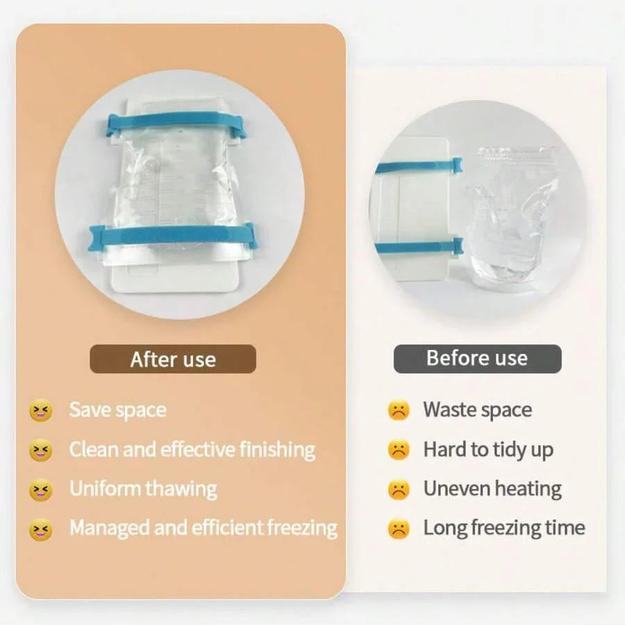 2-Pack Breast Milk Freezer Trays – Freeze-Flat Storage Bag Organisers