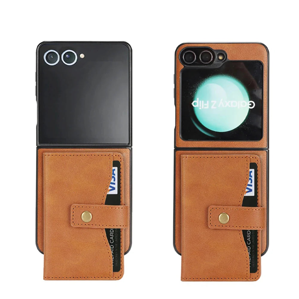 Wallet Leather Case for the Samsung Galaxy Z Flip7 (4 colours available)